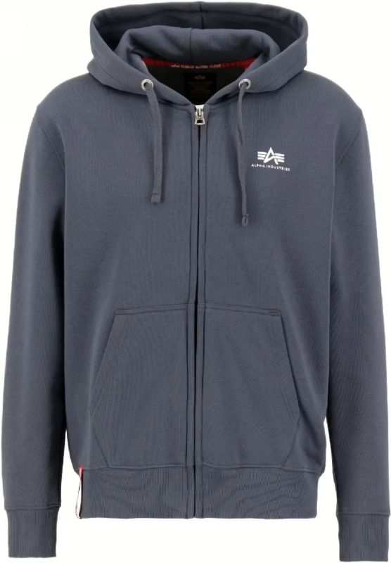 ALPHA INDUSTRIES Mikina Basic Zip Hoody - greyblack (118342/136)