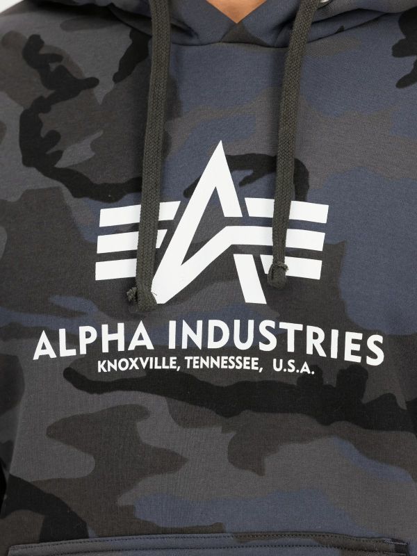 ALPHA INDUSTRIES Mikina Basic Hoody BL Camo - black camo (178312C/125)