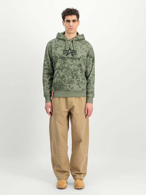 ALPHA INDUSTRIES Mikina Basic Hoody BL Camo - M48 forest camo (178312C/905)