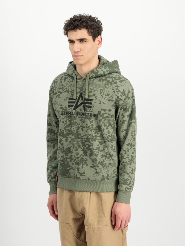 ALPHA INDUSTRIES Mikina Basic Hoody BL Camo - M48 forest camo (178312C/905)