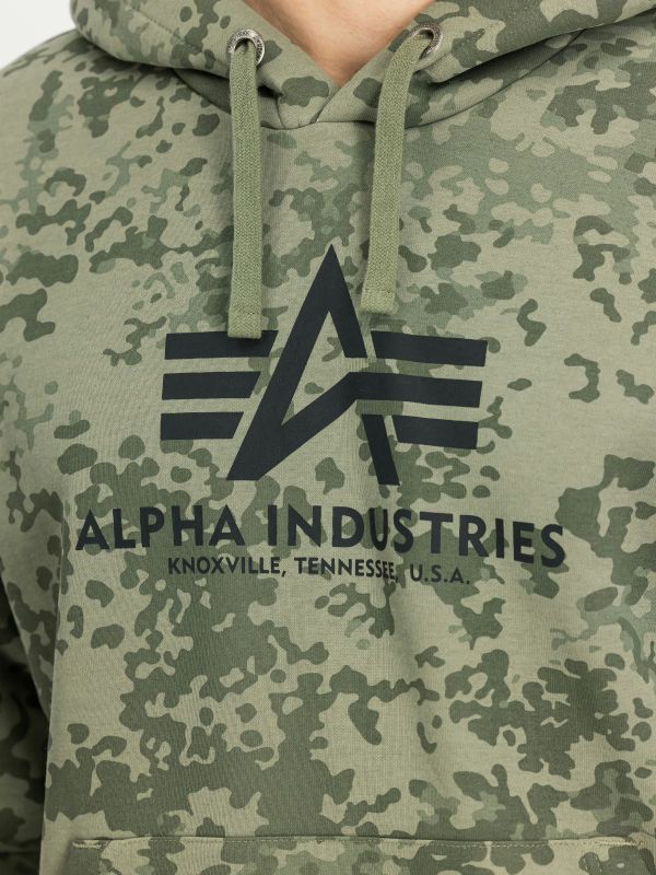 ALPHA INDUSTRIES Mikina Basic Hoody BL Camo - M48 forest camo (178312C/905)