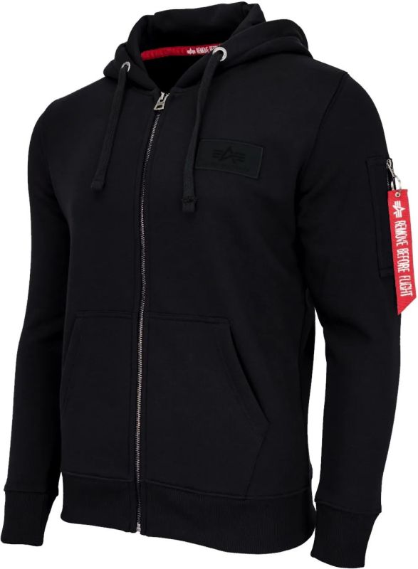 ALPHA INDUSTRIES Mikina Backprint Zip Hoodie - black (128342/03)