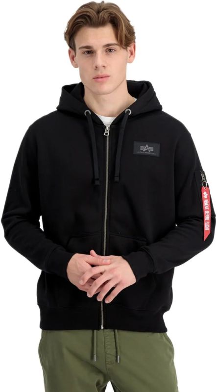 ALPHA INDUSTRIES Mikina Backprint Zip Hoodie - black (128342/03)