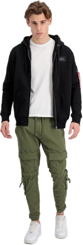 ALPHA INDUSTRIES Mikina Backprint Zip Hoodie - black (128342/03)