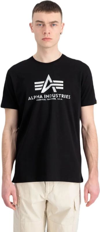 ALPHA INDUSTRIES Tričko BASIC Carbon - black/silver (100501CB/423)