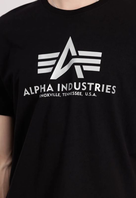 ALPHA INDUSTRIES Tričko BASIC Carbon - black/silver (100501CB/423)