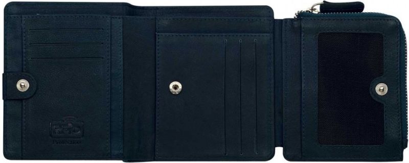 ZIPPO Kožená peňaženka 12x10,5x2 cm - denim