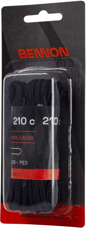 BENNON Šnúrky do topánok 210cm - black (400010)
