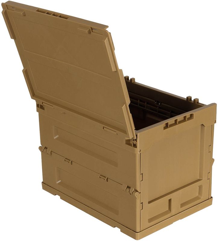 MFH Skladací plastový box, 20L 36x26x28,5cm - khaki (27161A)
