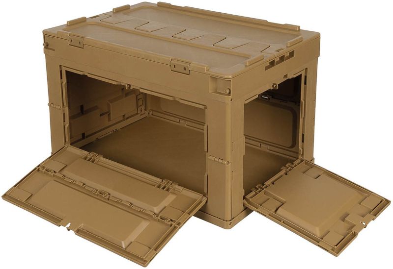 MFH Skladací plastový box, 60L 60x41x39cm - khaki (27161C)