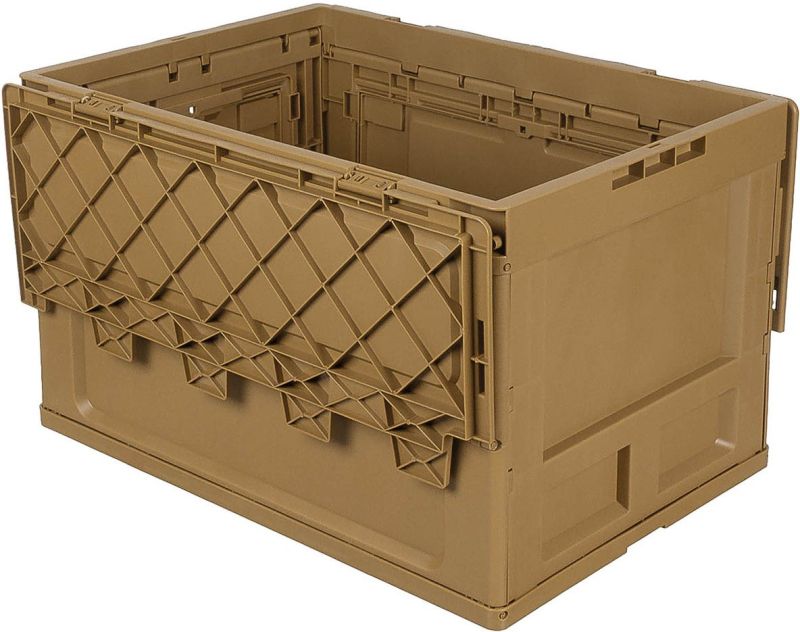 MFH Skladací plastový box, 60L 60x41x39cm - khaki (27161C)
