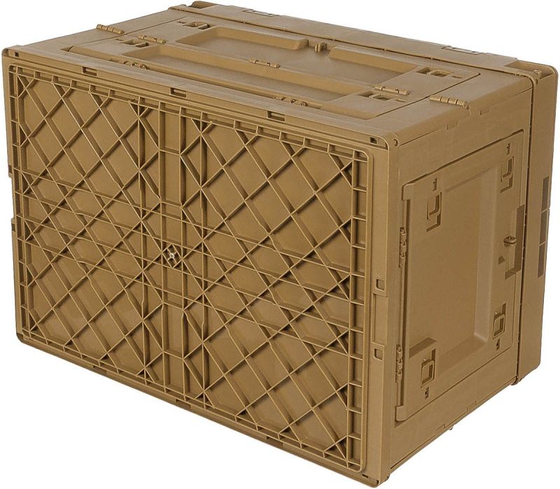 MFH Skladací plastový box, 60L 60x41x39cm - khaki (27161C)
