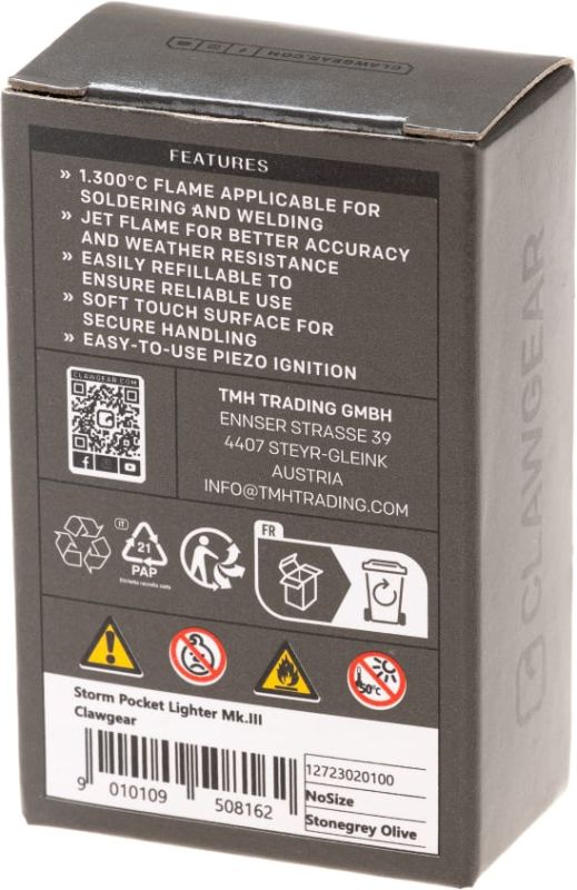 CLAW GEAR Zapaľovač STORM MK.III - stonegrey olive (12723020100)