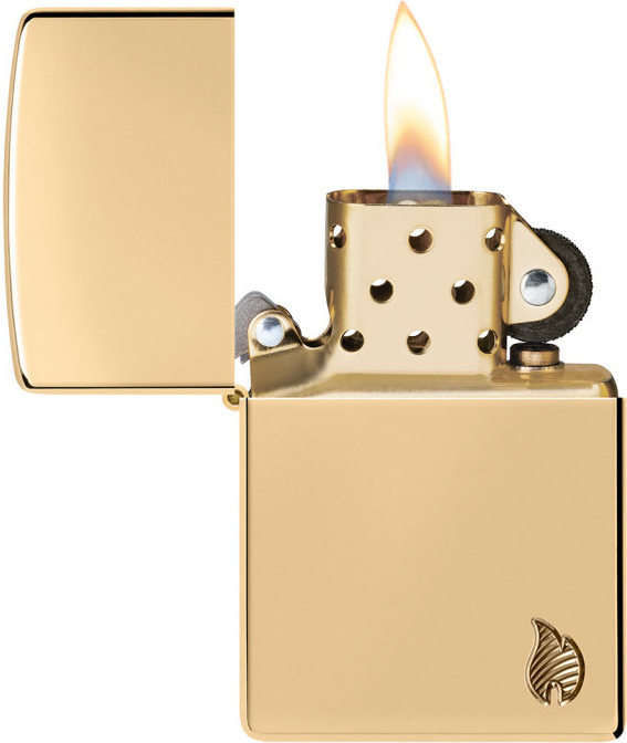 ZIPPO Zapaľovač ARMOR HIGH POLISH BRASS FLAME (24016)