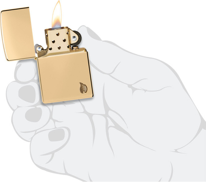 ZIPPO Zapaľovač ARMOR HIGH POLISH BRASS FLAME (24016)
