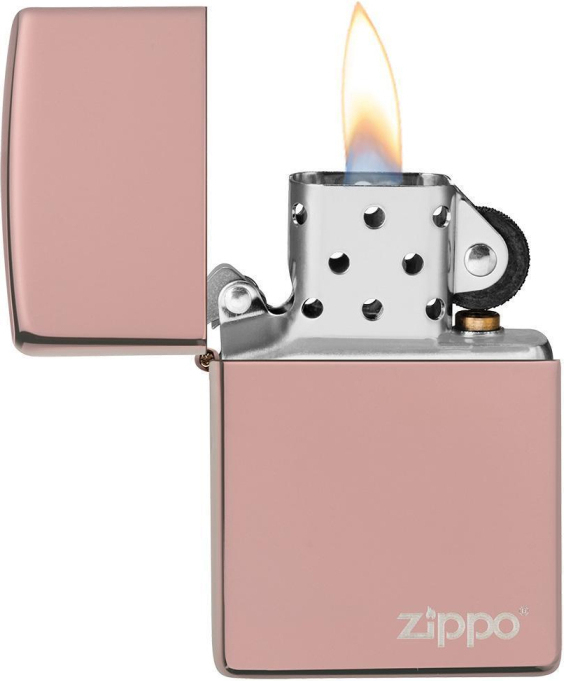 ZIPPO Zapaľovač HIGH POLISH ROSE GOLD LOGO (26908)