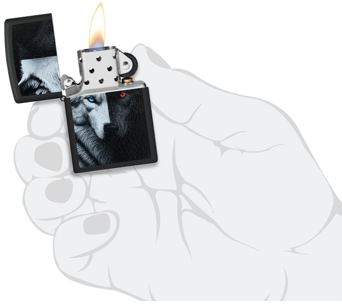 ZIPPO Zapaľovač TWO WOLVES DESIGN (66076)