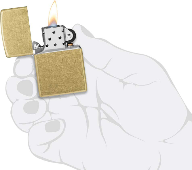 ZIPPO Zapaľovač STREET BRASS (23073)