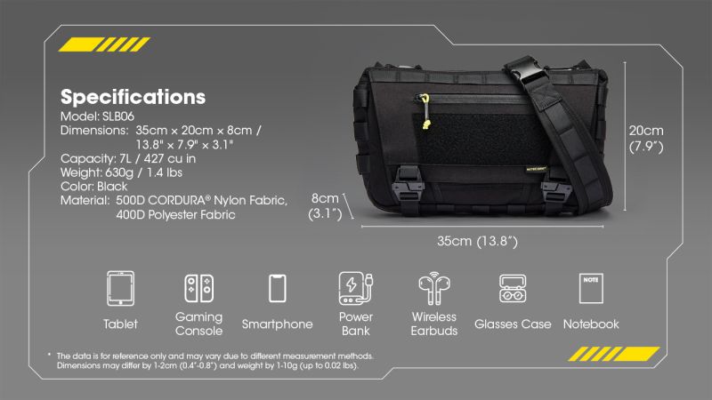 NITECORE Taktická taška SLB06 - black (NCx-SLB06)