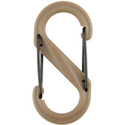 NITE IZE Karabína S-Biner #2 Plastic Black Gate, 1ks - coyote (SBP2-03-28BG)