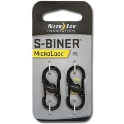 NITE IZE Karabína S-biner MicroLock - čierna (LSBM-01-2R3)