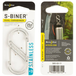 NITE IZE Karabína S-Biner #3 Dual - stainless (SB3-03-11)