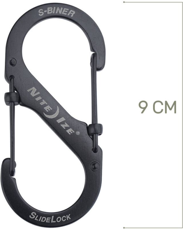 NITE IZE Karabína S-Biner #4 SlideLock - black (LSB4-01-R3)