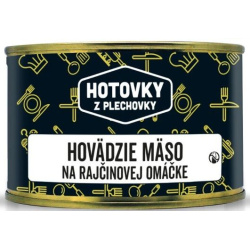 HOTOVKY Z PLECHOVKY Hovädzie mäso na rajčinovej omáčke 400g