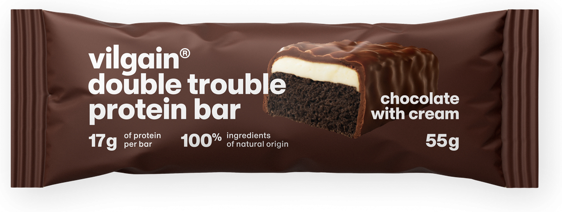 VILGAIN Tyčinka Double Trouble Protein Bar dvojitá čokoláda 55g