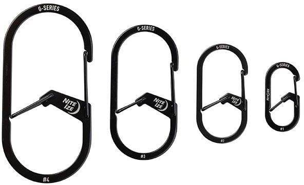 NITE IZE Karabína G-Series #2 Dual Chamber - black (GS2-01-R6)