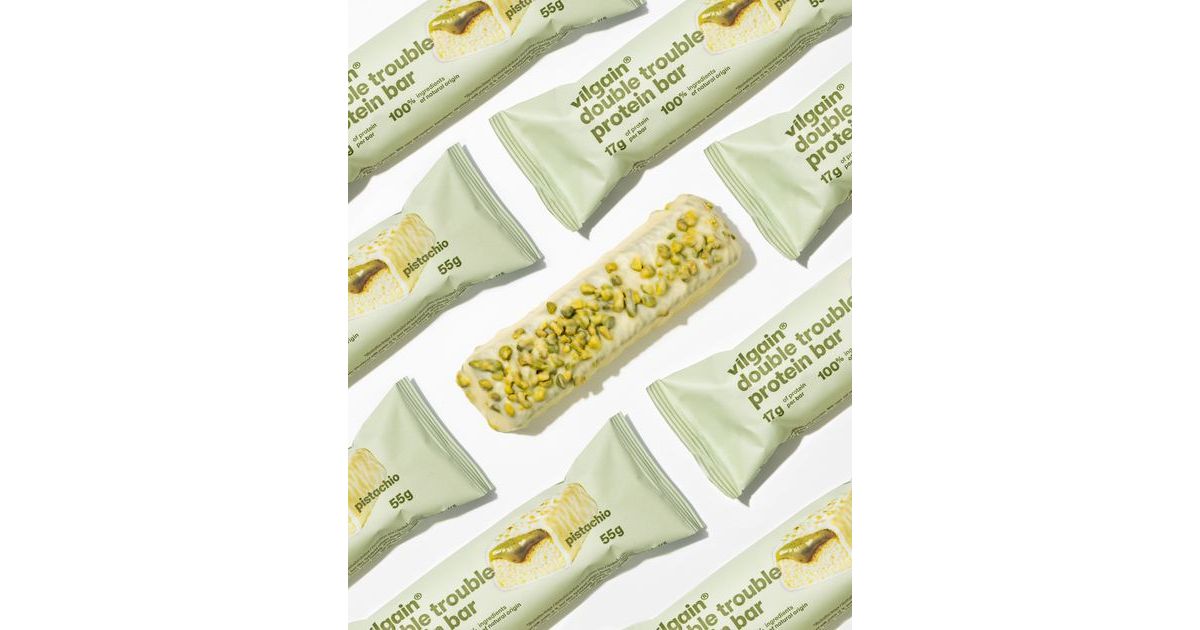 VILGAIN Tyčinka Double Trouble Protein Bar pistácie 55g