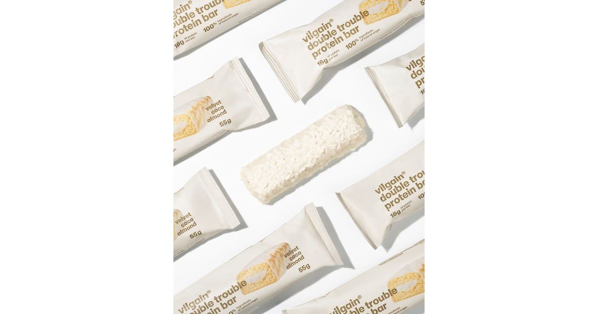 VILGAIN Tyčinka Double Trouble Protein Bar kokos / mandle 55g