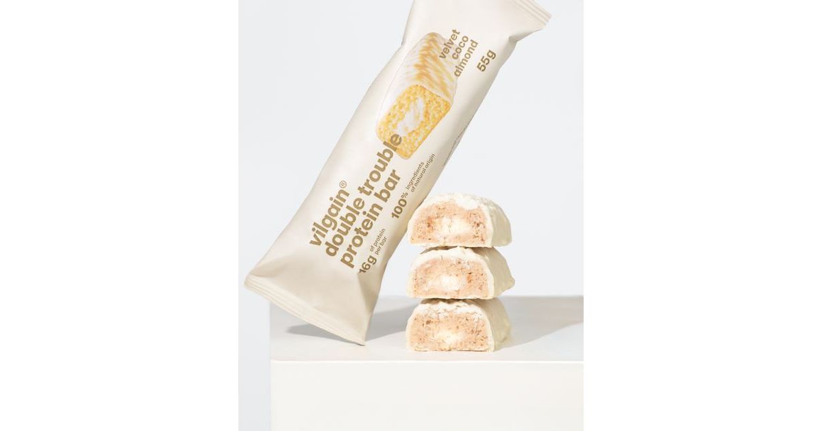 VILGAIN Tyčinka Double Trouble Protein Bar kokos / mandle 55g