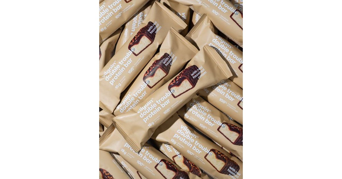 VILGAIN Tyčinka Double Trouble Protein Bar lieskovoorieškový krém 55g