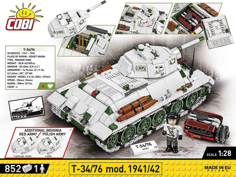 COBI Stavebnica HC WW2 T-34/76 mod. 1941/42 (COBI-2595)