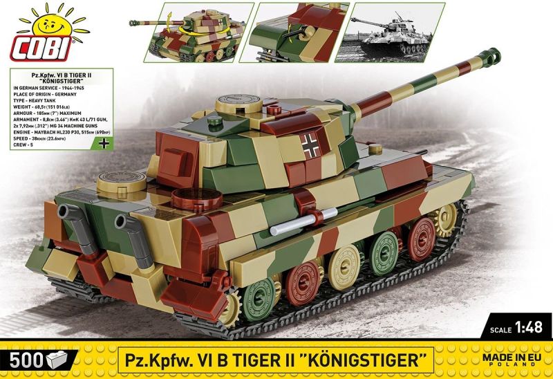 COBI Stavebnica HC WW2 Pz.Kpfw. VI B Tiger II Königstiger (COBI-2732)