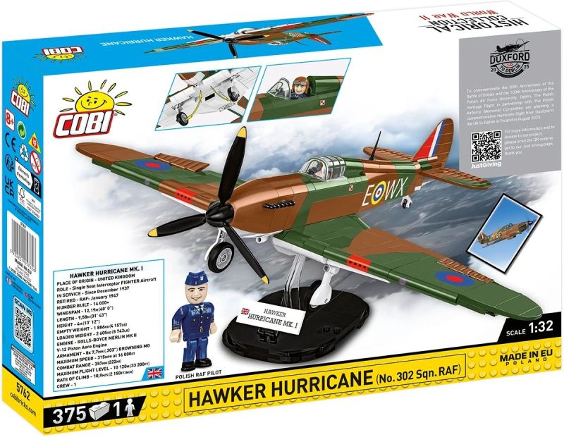 COBI Stavebnica HC WW2 Hawker Hurricane (no.302 Sqn.RAF) (COBI-5762)