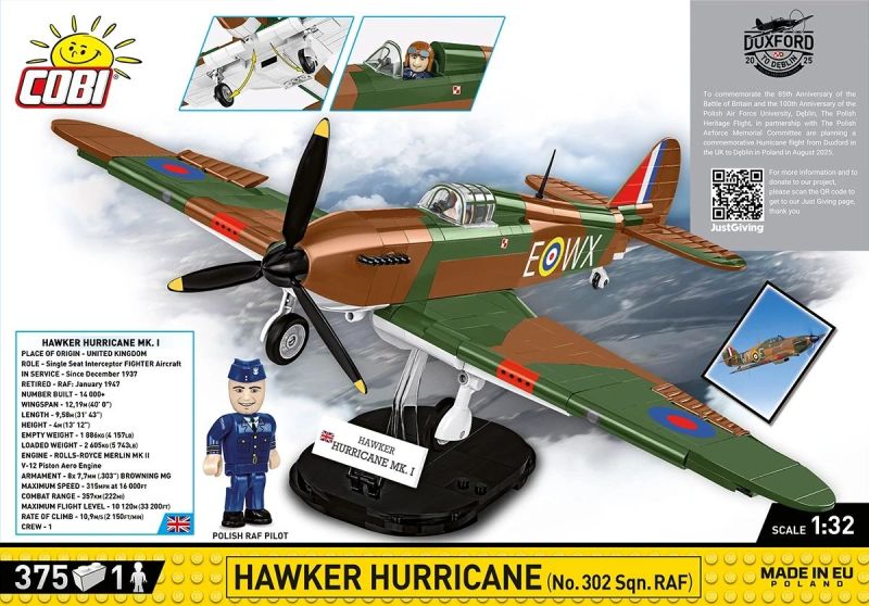 COBI Stavebnica HC WW2 Hawker Hurricane (no.302 Sqn.RAF) (COBI-5762)