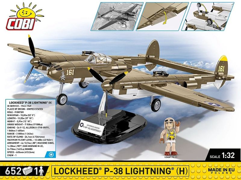 COBI Stavebnica HC WW2 Lockheed P-38 Lightning H (COBI-5763)