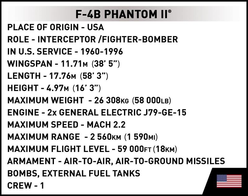 COBI Stavebnica AF F-4 Phantom II (COBI-5897)