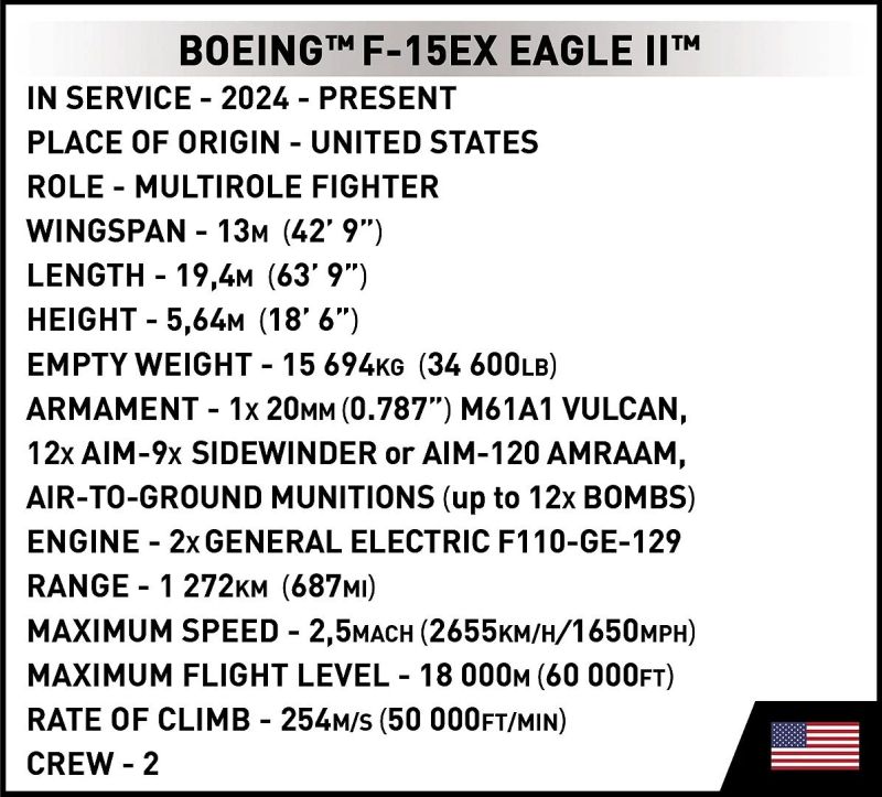COBI Stavebnica AF Boeing F-15EX Eagle II (COBI-5900)