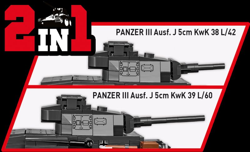 COBI Stavebnica HC WW2 Panzer III Ausf. J (COBI-2289)