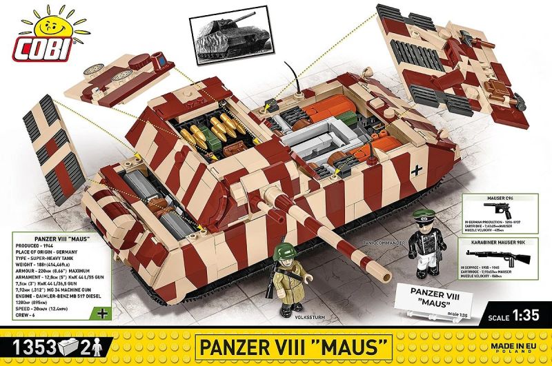 COBI Stavebnica HC WW2 Panzer VIII Maus (COBI-3138)