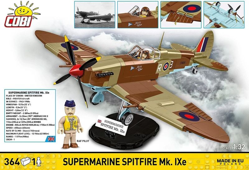 COBI Stavebnica HC WW2 Supermarine Spitfire Mk. IXe (COBI-5764)