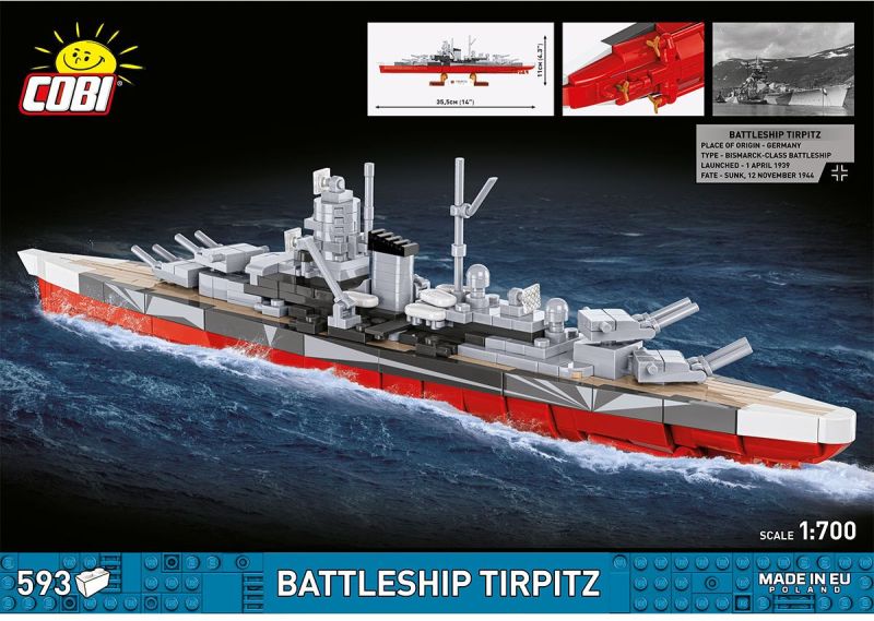 COBI Stavebnica HC WW2 Battleship Tirpitz (COBI-4853)