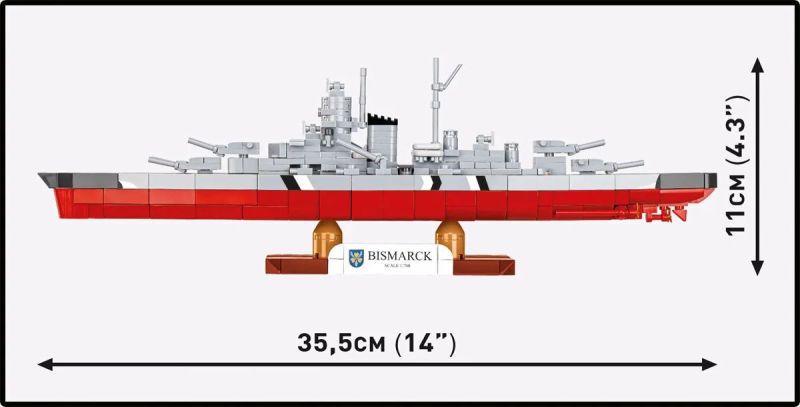 COBI Stavebnica HC WW2 Battleship Bismarck (COBI-4854)