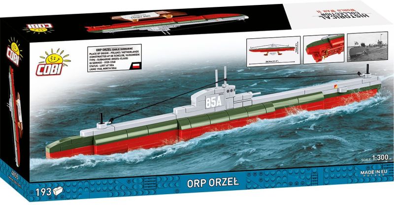 COBI Stavebnica HC WW2 ORP Orzel Submarine (COBI-4855)