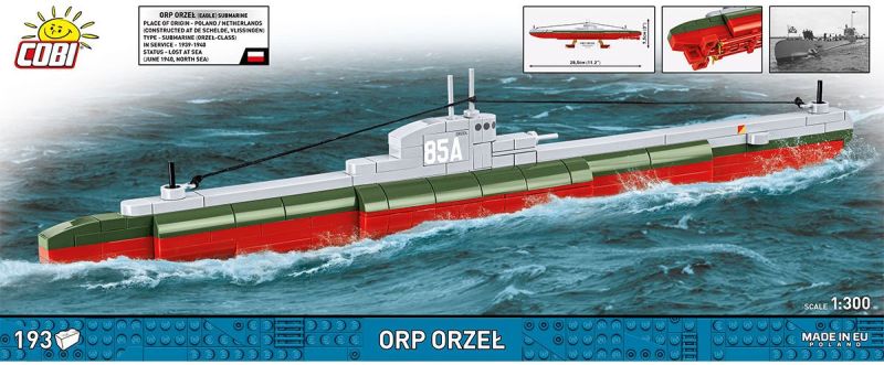 COBI Stavebnica HC WW2 ORP Orzel Submarine (COBI-4855)