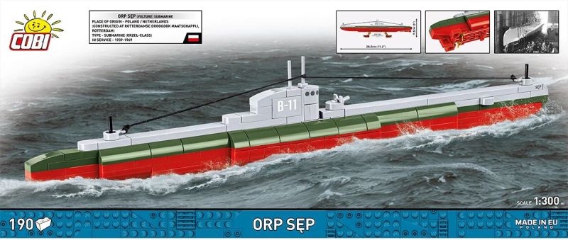 COBI Stavebnica HC WW2 ORP Sep Submarine (COBI-4856)
