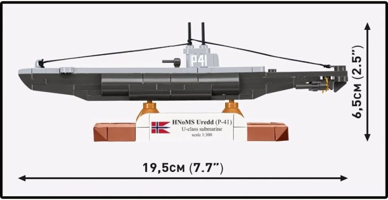 COBI Stavebnica HC WW2 HNoMS Uredd (P-41) U-Class submarine (COBI-4861)